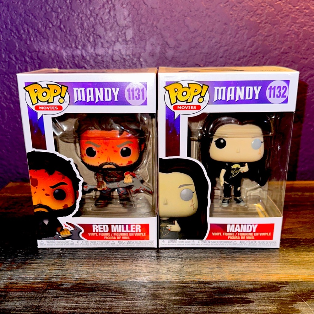 Lot of 2 Funko POP! Figures #1131 Red Miller & #1132 Mandy from the film “Mandy”